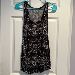 Black Floral Tank